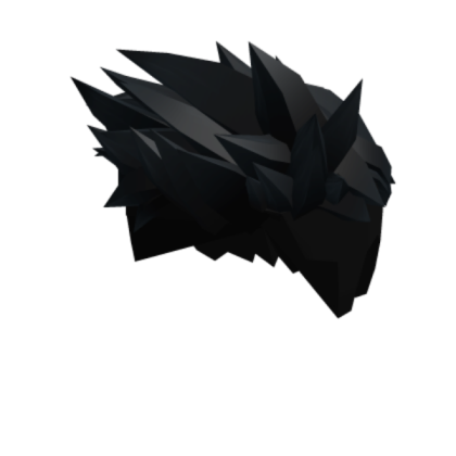 Black Fluffed Hair for boys Roblox decal