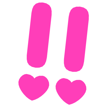 ♡ Cute Glowing Surprised Anime Sticker Hot Pink Roblox item
