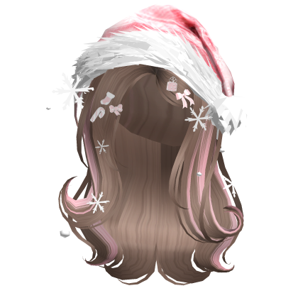 Shy Gentle Swirls w/Santa Hat (Milktea&Pink) Roblox item