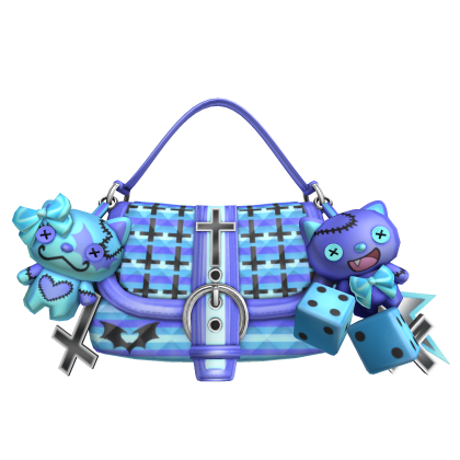 Kawaii Harajuku Decora Blue Bag W/ Cute Keychains Roblox item