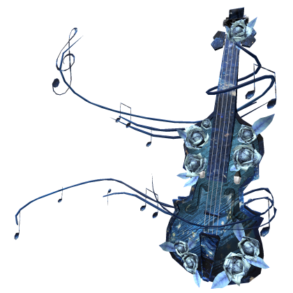Blue Skye Vintage Fantasy Music Note Rose Violin