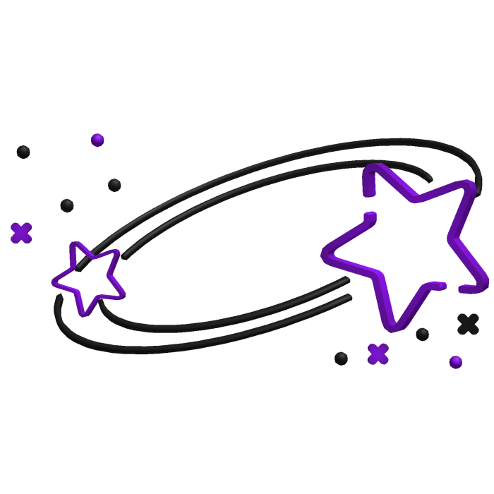 Floating Halo Stars (Purple)