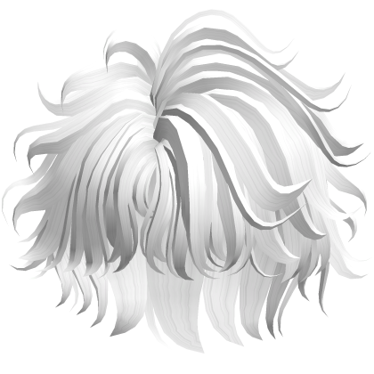 Anime Boy Side Part Messy Hair (White) Roblox item