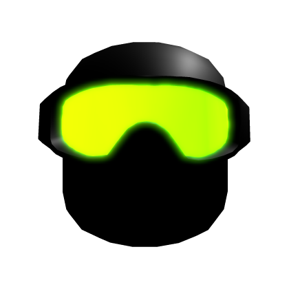 Glowing Black Tactical Ski Mask With Green Goggles Roblox item