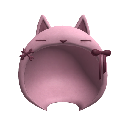 pink cat ear hood bone bow crossbones gothic