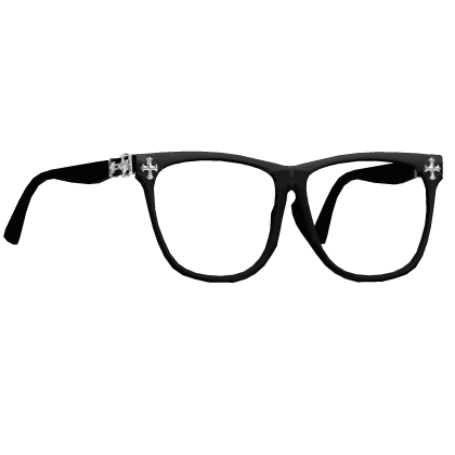 chrome cross glasses óculos black