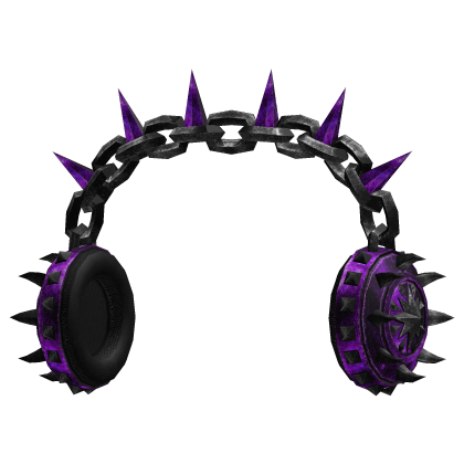 Purple and Black Spikey Headphones