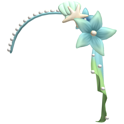 . ‿ ♡ cute teal ombre tropical headband ⊹ . ୨୧