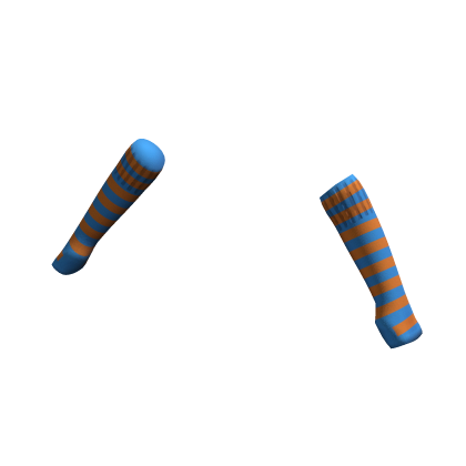 Light Blue Orange | Arm Warmers Sleeves Fingerless