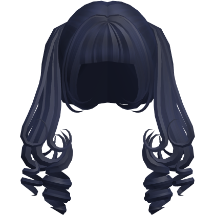dark blue lolita pigtail curly Roblox item