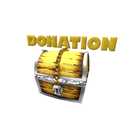 Golden Donation Chest with Sign 2