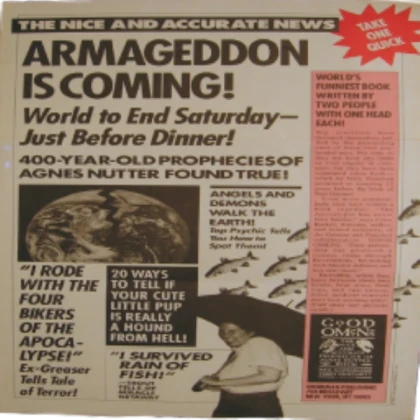 good omens fake article? newspaper?