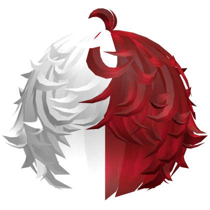 cute red&white kawaii messy lamb curly wavy