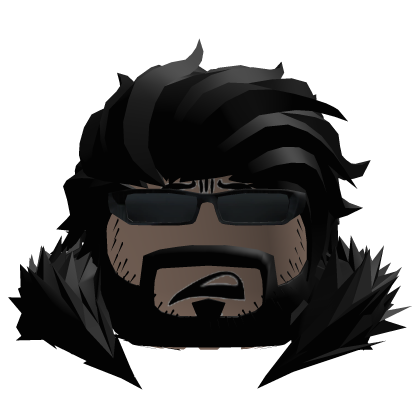 Vkei Mafia Boss Black Hair Fur Beard Shades Roblox item