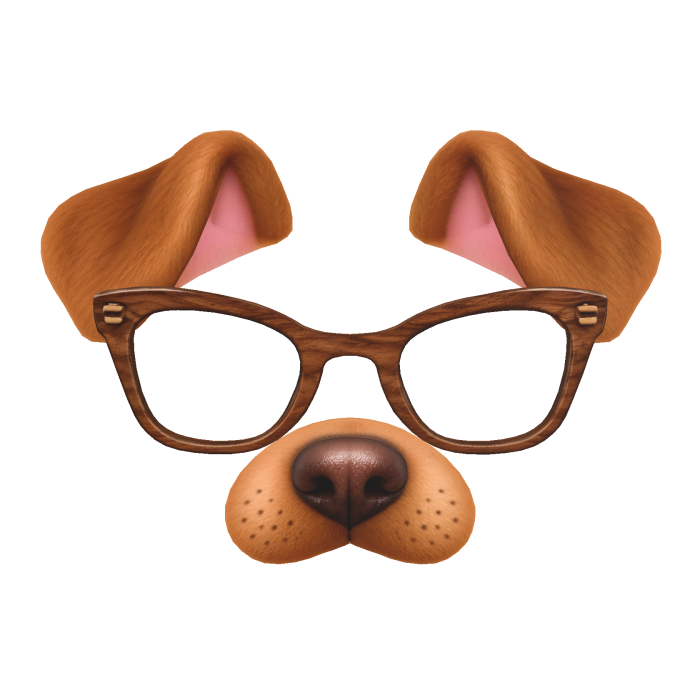 Woodgrain Dog Filter Sticker