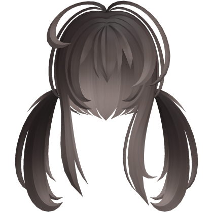 emo vampy moe messy ponytails brown fade