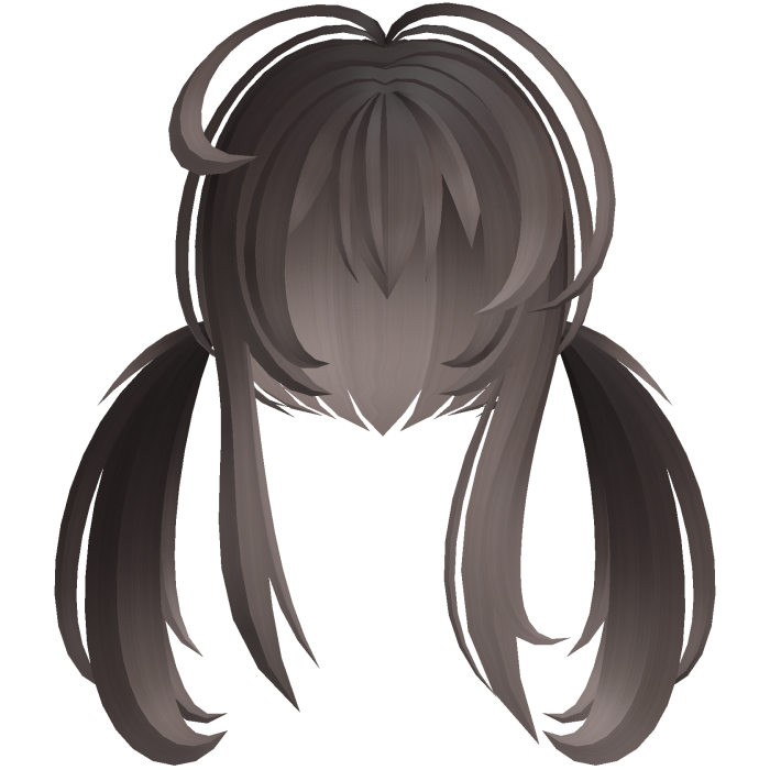 emo vampy moe messy ponytails brown fade