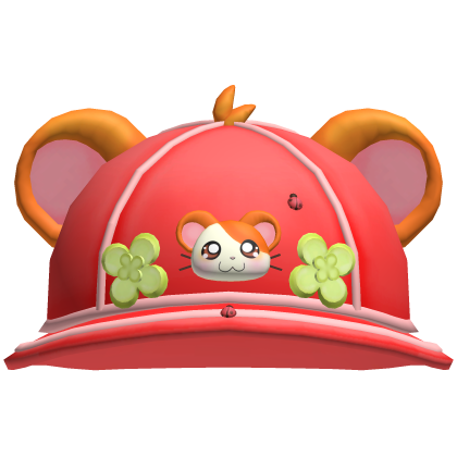 ♡ hamtaro red clover bucket hat