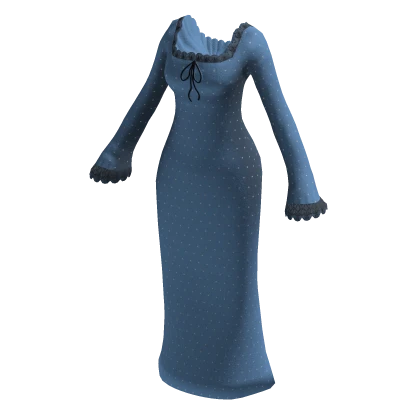 Coquette Lace Trim Tight Y2k Dress Blue | Roblox Item - Rolimon's
