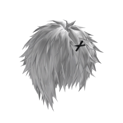 Spiky Emo Hair: Gothic White Clip