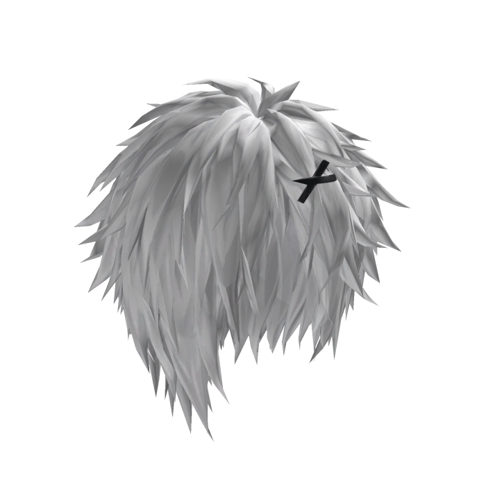 Spiky Emo Hair: Gothic White Clip