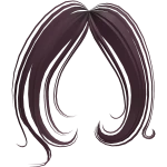 ♡ cascading wavy curly framing bangs (berry)