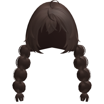 brown kawaii anime bobble braids