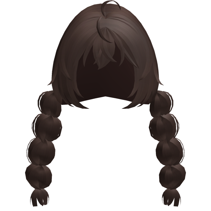 brown kawaii anime bobble braids