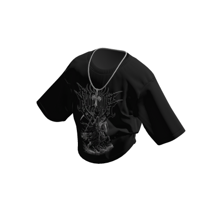Eternos Graphic Shirt w/ Silver Cross Chain thumbnail