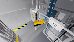 Elevator inside building