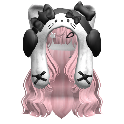 Pink Cute Cozy Kitty Hood Hair