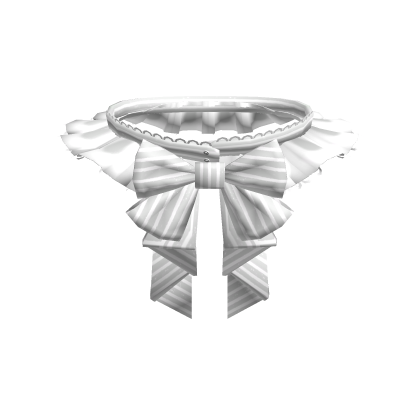 1.0 gothic pinstripe ruffle choker collar / white thumbnail