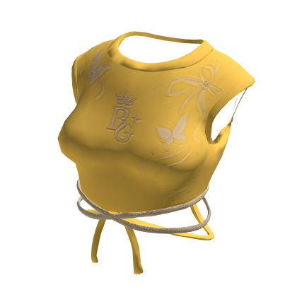 BG Queen Butterfly Crop Top yellow thumbnail