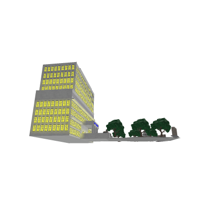 Chicago City Townhall with lighting blins