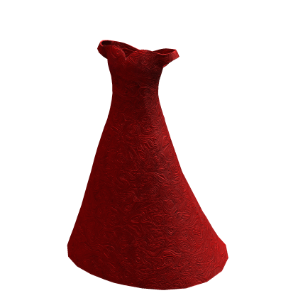 Red Rose Flowers Gala Dress thumbnail