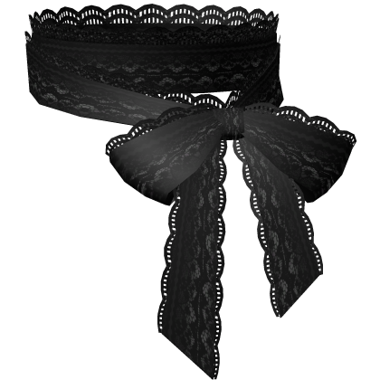 gothic black lace side bow choker (3.0)