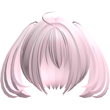 2000s moe short fluffy side ponytails pink