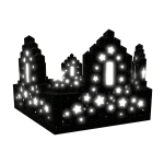 [EMISSIVE] Black and White Star 8-Bit Crown