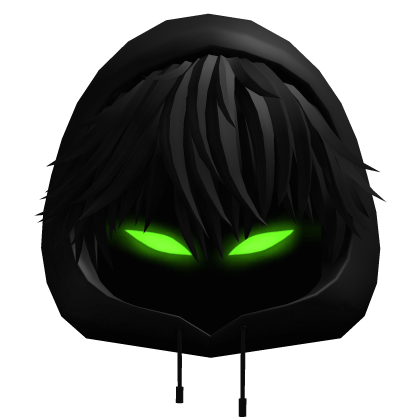 Black Messy Anime Boy Hair w/ Y2K anime hood (✔)