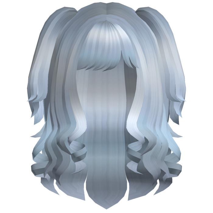 Cute Swirly Curled Pigtails (Sky Blue)