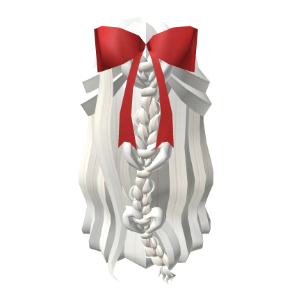 Cute Half Updo With Bow Hair (White) Roblox item