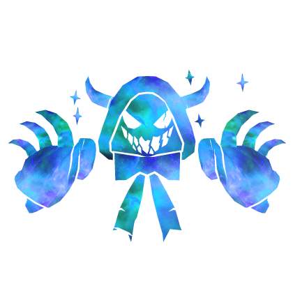 Blue Galaxy Cartoony Demon Hood Pauldrons Combi