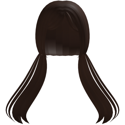 Brown Kawaii Curtain Bangs Low Twintails Roblox item