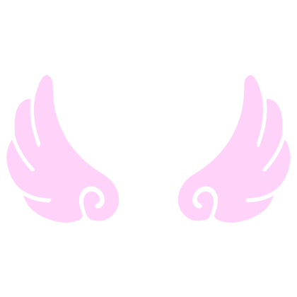 ♡ Cute Flared Sticker Angel Wings in Pink Roblox item