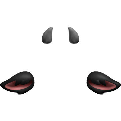 Furry Cow Ears & Horns | Black Roblox item