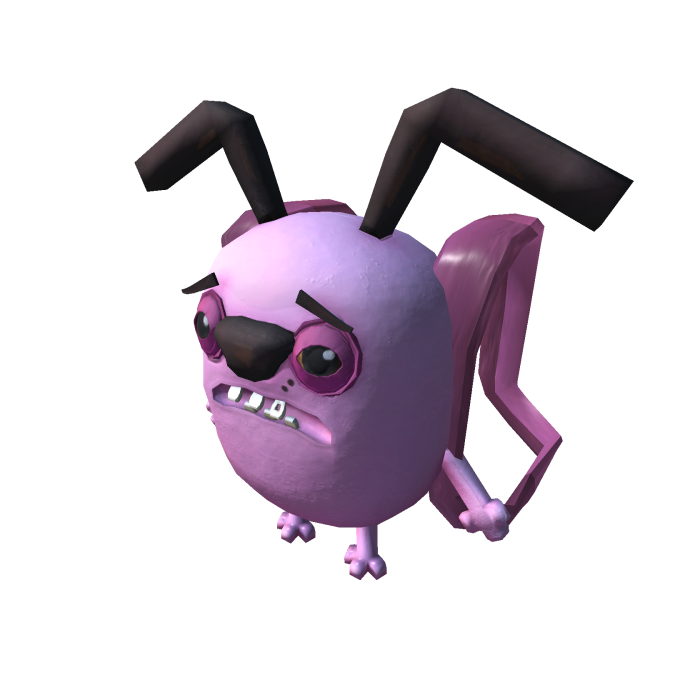 Cowardly Pink Dog - Back Accessory