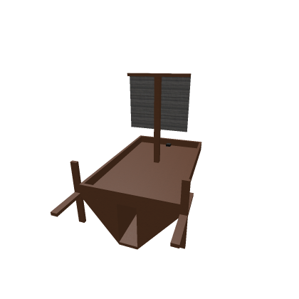 wood boat with sail