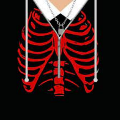 Red skeleton black hoodie Roblox decal