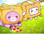 Foxy and boxy from lankybox
