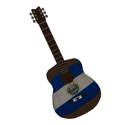 Guitarra con la Bandera de El Salvador